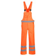 Hi-Vis Breathable Rain Bib and Brace - Orange