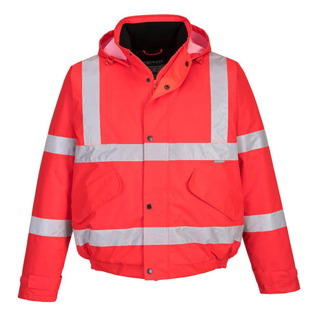 Hi-Vis Winter Bomber Jacket - Red