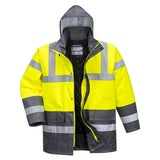 Hi-Vis Contrast Winter Traffic Jacket - Yellow/Grey