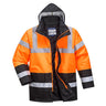 Hi-Vis Contrast Winter Traffic Jacket - Orange/Black