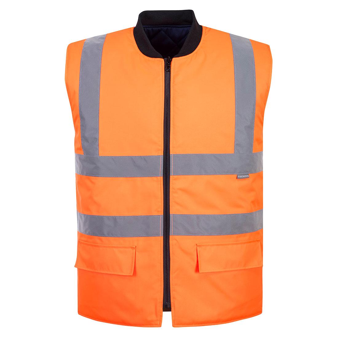 Hi-Vis Reversible Bodywarmer - Orange