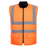 Hi-Vis Reversible Bodywarmer - Orange