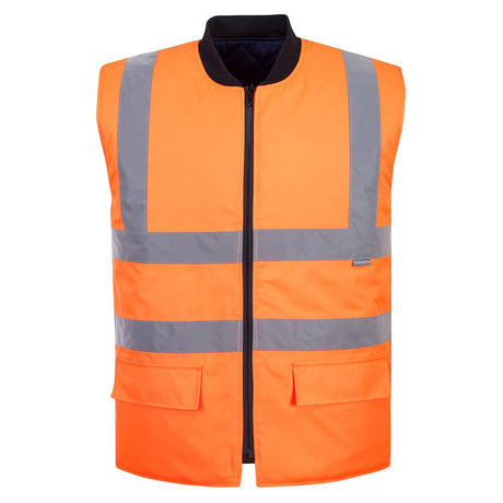 Hi-Vis Reversible Bodywarmer - Orange