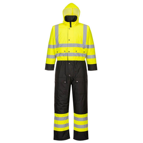 Hi-Vis Contrast Winter Coverall - Yellow/Black