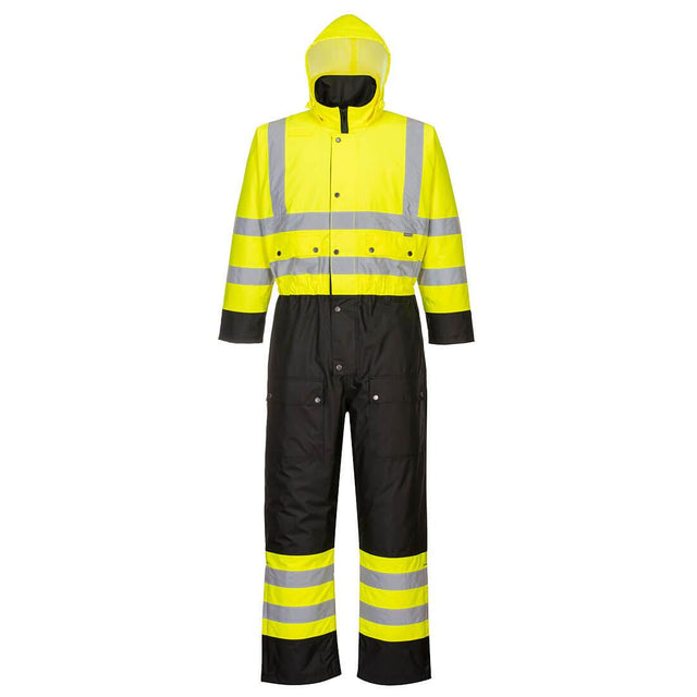 Hi-Vis Contrast Winter Coverall - Yellow/Black