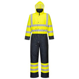 Hi-Vis Contrast Winter Coverall - Yellow/Navy