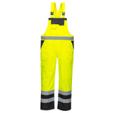 Hi-Vis Breathable Contrast Rain Bib and Brace - Yellow/Black