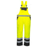 Hi-Vis Breathable Contrast Rain Bib and Brace - Yellow/Black