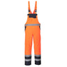 Hi-Vis Contrast Winter Bib and Brace - Orange