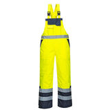 Hi-Vis Contrast Winter Bib and Brace - Yellow