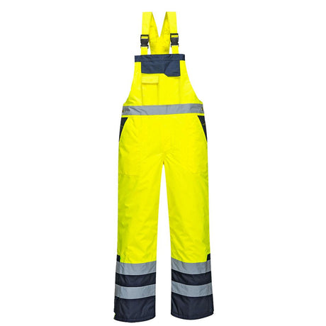 Hi-Vis Contrast Winter Bib and Brace - Yellow