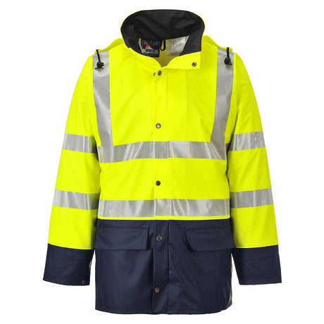 Sealtex Ultra Hi-Vis Contrast Rain Jacket - Yellow/Navy