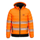 Hi-Vis Ultrasonic Heated Tunnel Jacket - Orange/Black