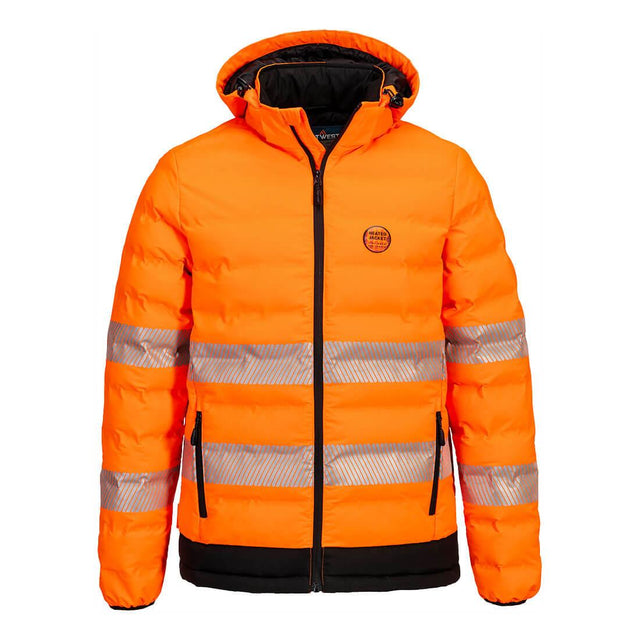 Hi-Vis Ultrasonic Heated Tunnel Jacket - Orange/Black
