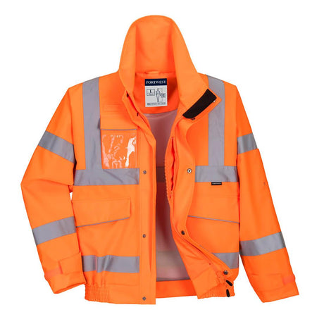 Hi-Vis Extreme Rain Bomber Jacket - Orange