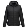 Professional Women's Hooded Insulated Baffle Jacket - Black