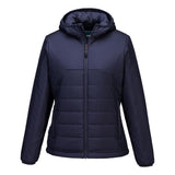 Professional Women's Hooded Insulated Baffle Jacket - Navy