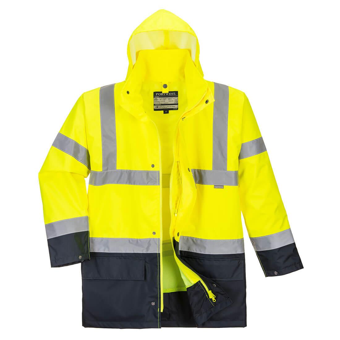 Hi-Vis 5-in-1 Contrast Essential Jacket - Yellow/Black