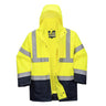Hi-Vis 5-in-1 Contrast Essential Jacket - Yellow/Navy