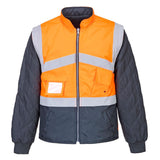 Hi-Vis Breathable 2-in-1 Contrast Reversible Jacket - Orange/Navy