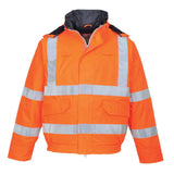 Bizflame Rain Hi-Vis Anti-Static FR Bomber Jacket - Orange