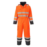 Bizflame Rain Hi-Vis Constrast FR Winter Coverall - Orange/Navy