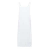 Cross back Apron - White