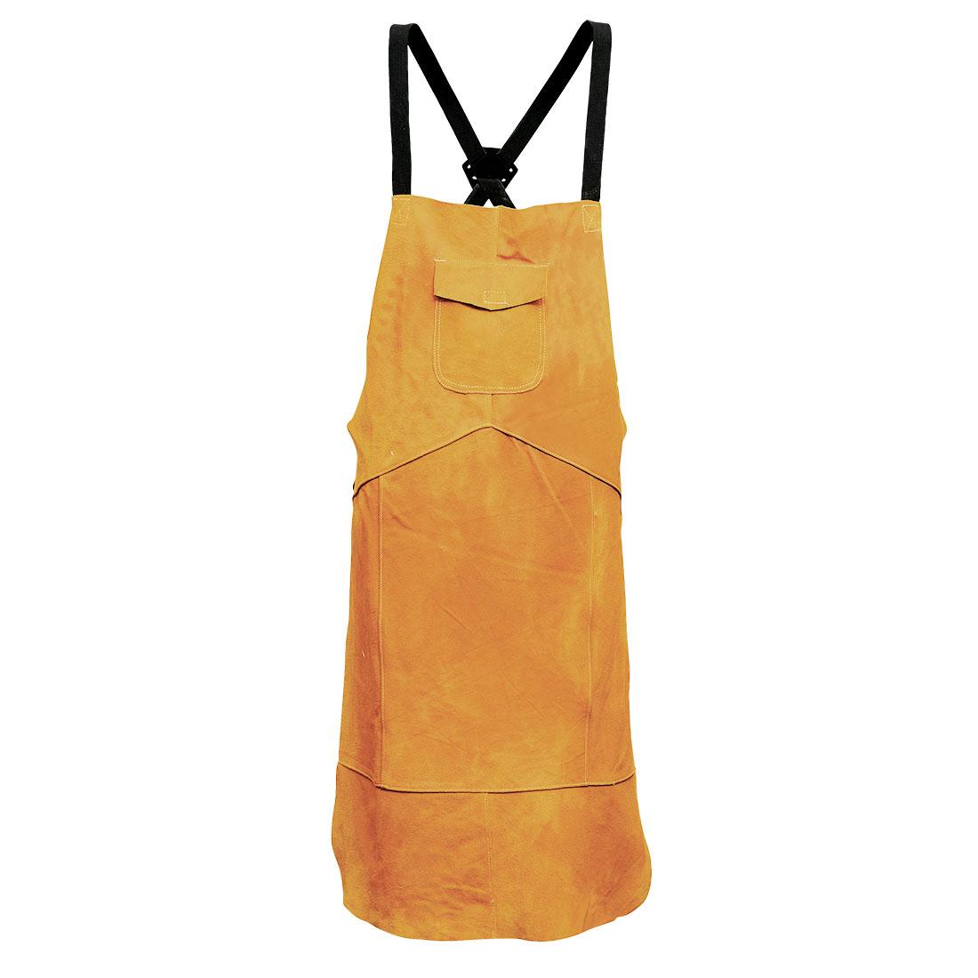 FR Leather Welding Apron - Tan