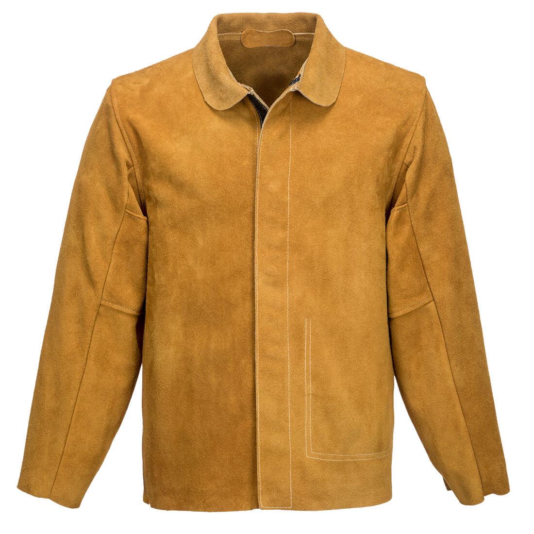 FR Leather Welding Jacket - Tan
