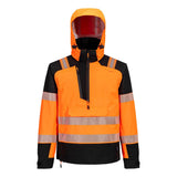 PW3 Hi-Vis Overhead Rain Jacket (3L) - Orange/Black