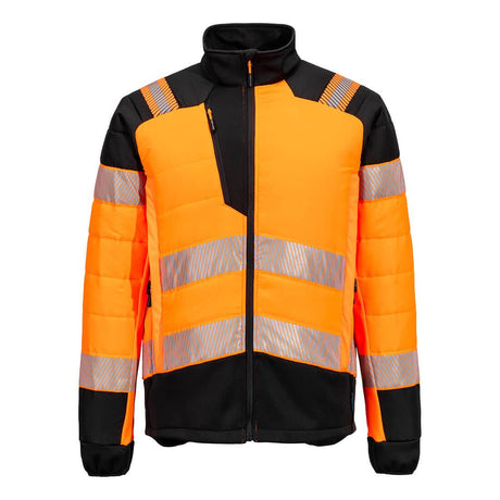 PW3 Hi-Vis Hybrid Baffle Jacket - Orange/Black