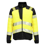 PW3 Hi-Vis Hybrid Baffle Jacket - Yellow/Black