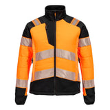 PW3 Hi-Vis Women's Hybrid Baffle Jacket - Orange/Black