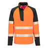 PW3 Hi-Vis 1/4 Zip Sweatshirt - Orange/Black