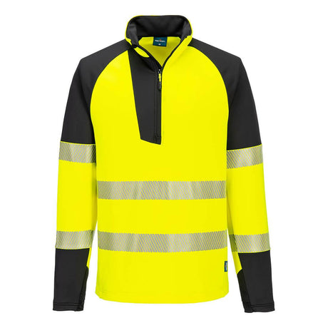 PW3 Hi-Vis 1/4 Zip Sweatshirt - Yellow/Black