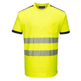 PW3 Hi-Vis Cotton Comfort T-Shirt S/S - Yellow/Black