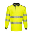 PW3 Hi-Vis Cotton Comfort Polo Shirt L/S - Yellow/Black