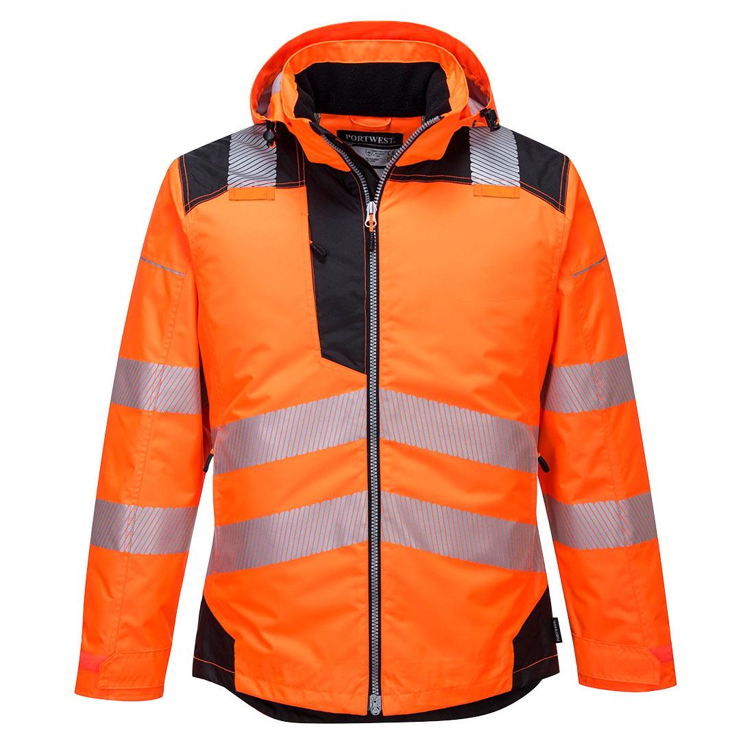PW3 Hi-Vis Winter Jacket - Orange/Black