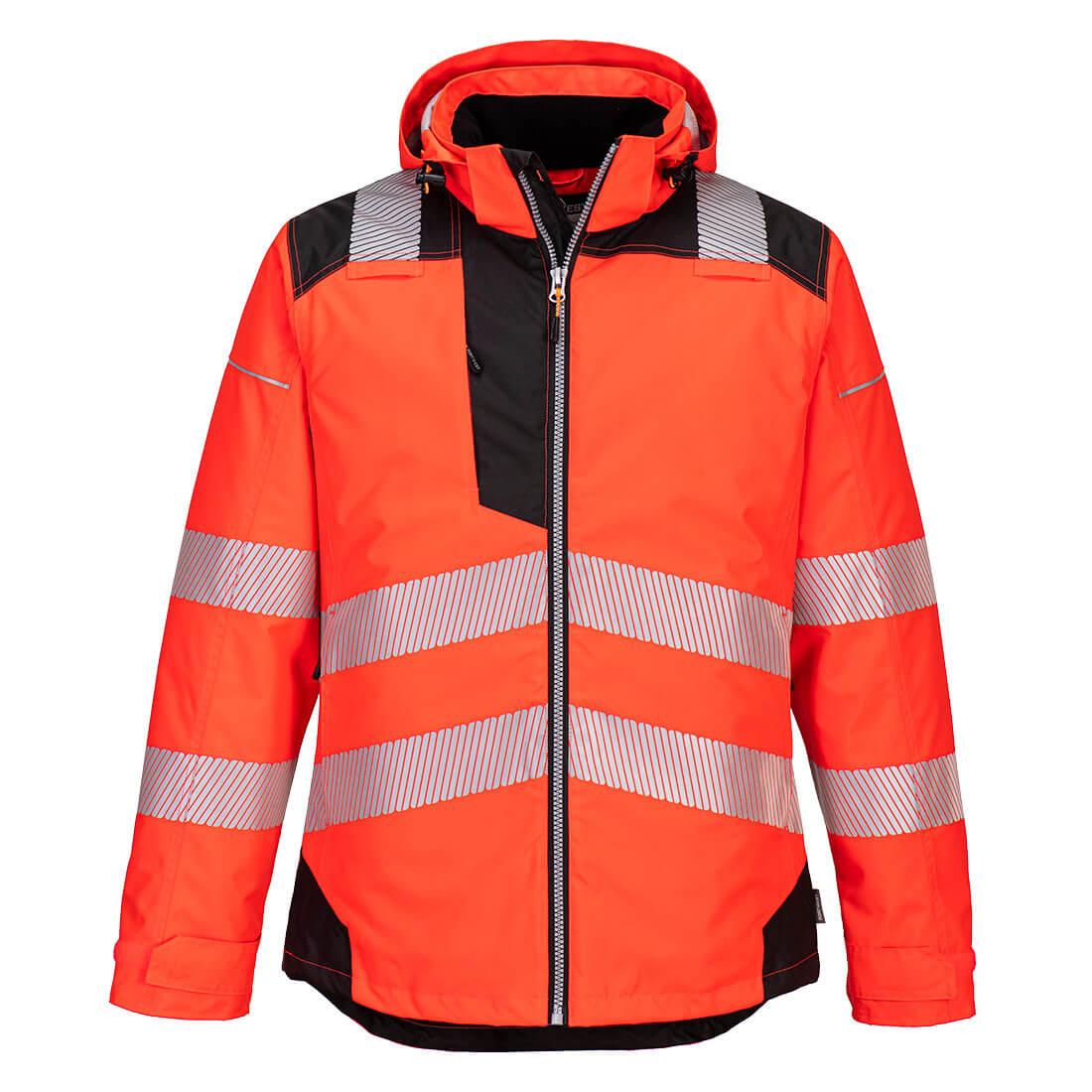 PW3 Hi-Vis Winter Jacket - Red/Black