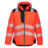PW3 Hi-Vis Winter Jacket - Red/Black