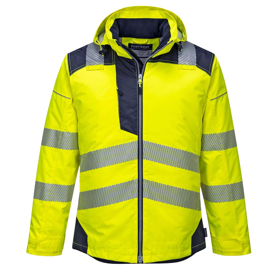 PW3 Hi-Vis Winter Jacket - Yellow/Navy