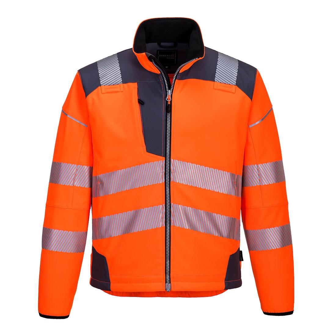 PW3 Hi-Vis Softshell (3L) - Orange/Grey