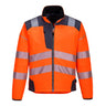 PW3 Hi-Vis Softshell (3L) - Orange/Grey