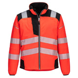 PW3 Hi-Vis Softshell (3L) - Red/Black