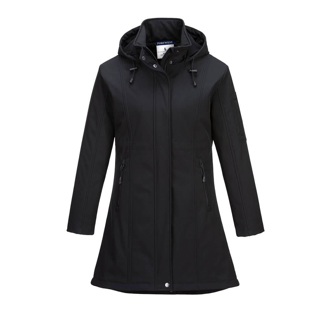 Carla Women's Hooded Softshell Jacket (3L) - Black
