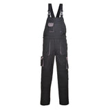 Portwest Texo Contrast Bib and Brace - Black Tall