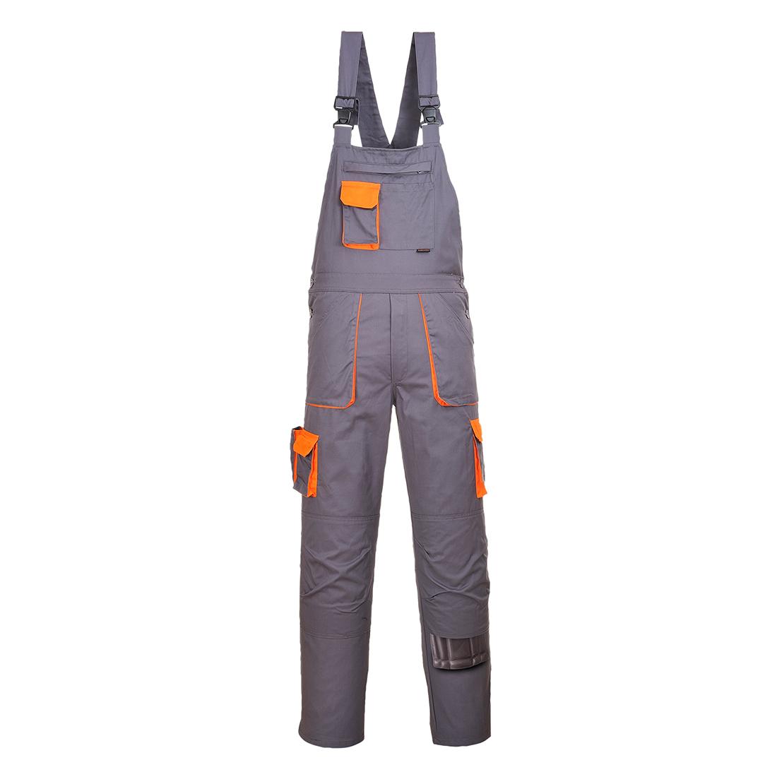 Portwest Texo Contrast Bib and Brace - Grey Tall