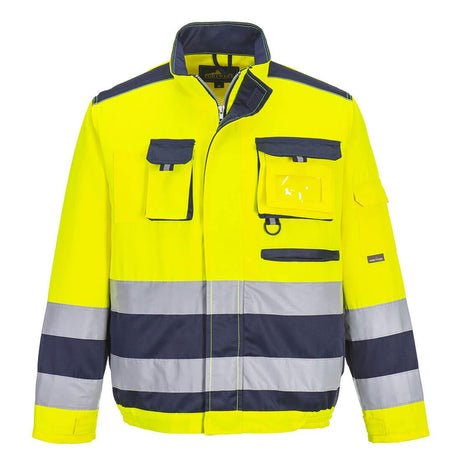 Lille Hi-Vis Contrast Bomber Jacket - Yellow/Navy