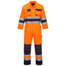Nantes Hi-Vis Contrast Work Coverall - Orange/Navy