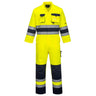 Nantes Hi-Vis Contrast Work Coverall - Yellow/Navy
